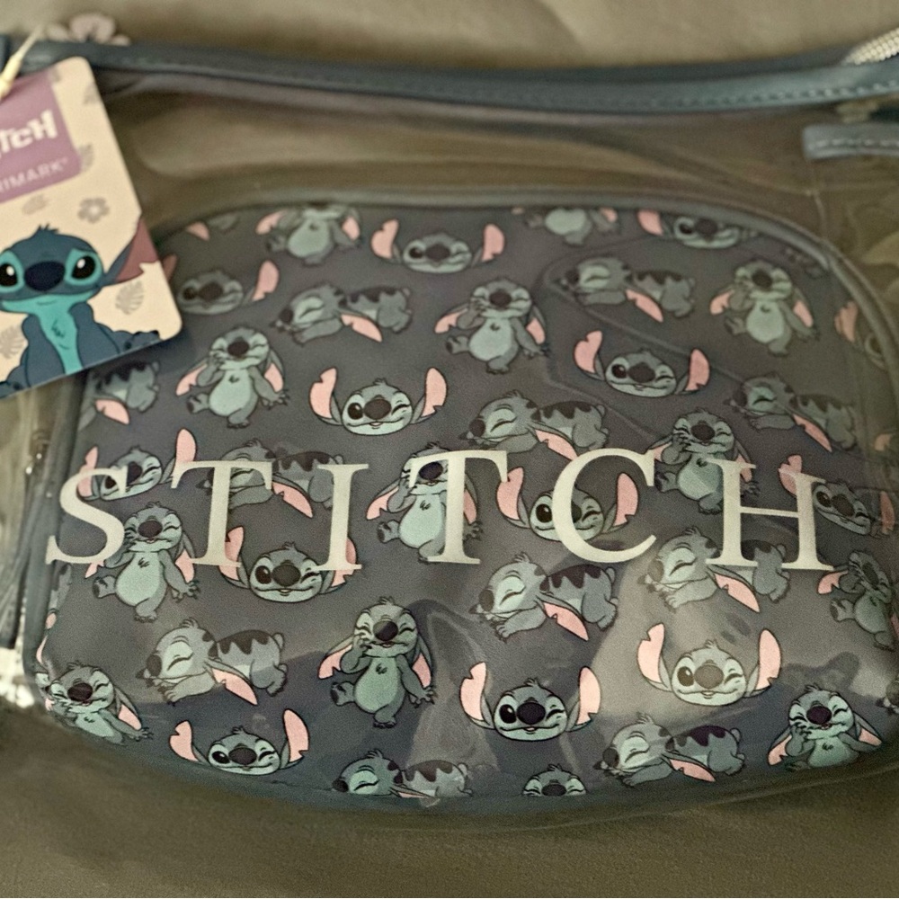 Stitch Blue and Clear 2-Piece Travel Bag Set - Picture 2 of 4
